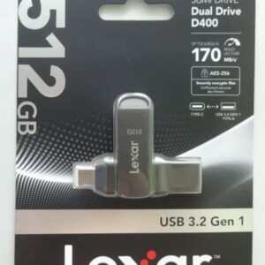 Lexar 512GB JumpDrive Dual Drive D400 USB 3.2 Gen 1 Type-C & Type-A Flash Drive