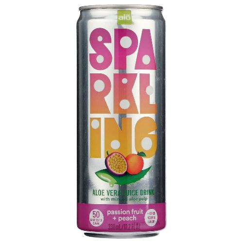 Alo Juice Drink, Passion Fruit + Peach, Aloe Vera 11.2 Fl Oz