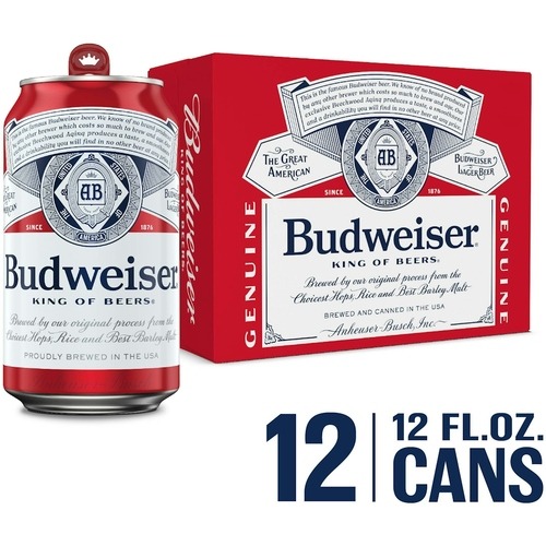 Budweiser Beer - 12 Pack Cans