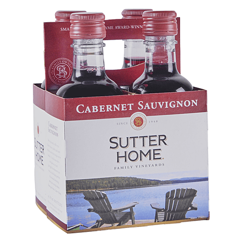 Sutter Home Cabernet Sauvignon California Red Wine 4 Bottles/ 187 Ml