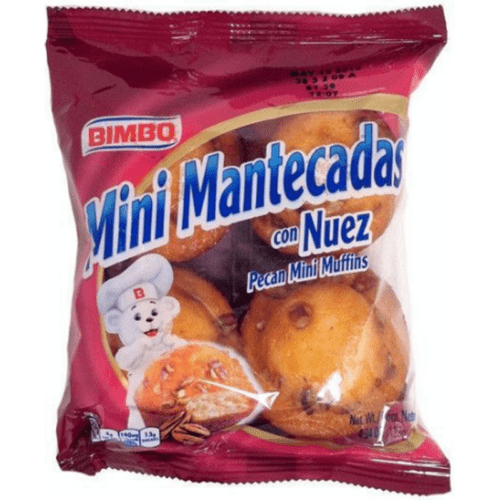Bimbo mantecadas mini vanilla muffins with pecans 4 count 4 34 oz