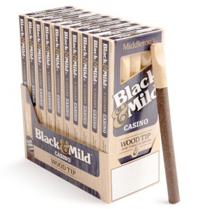 Black mild cigar casino wood tip