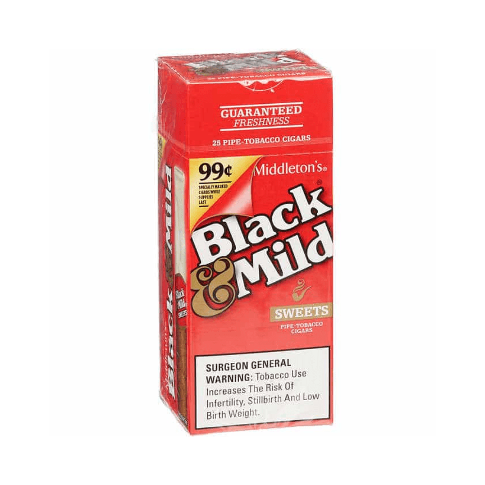 Black mild cigars sweets plastic tip