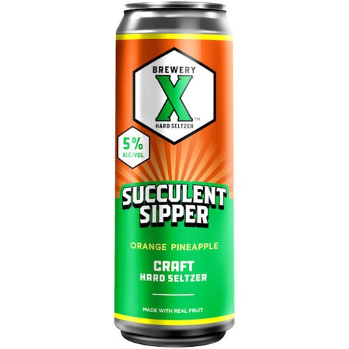 Brewery x succulent sipper orange pineapple hard seltzer 19 2oz can