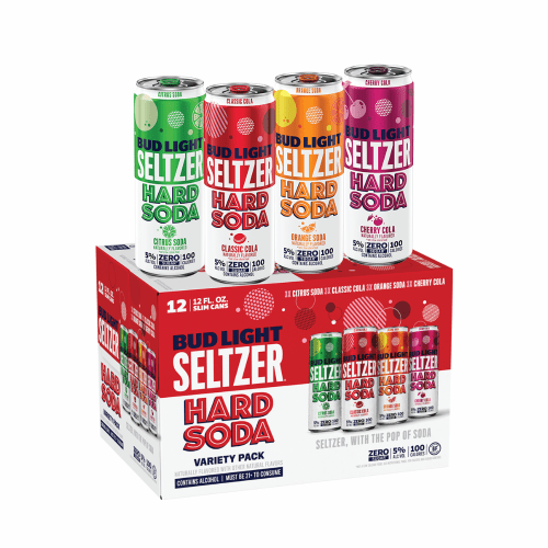 Bud light seltzer hard soda variety pack 12 slim cans