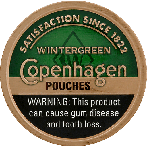 Copenhagen smokeless tobacco wintergreen pouches