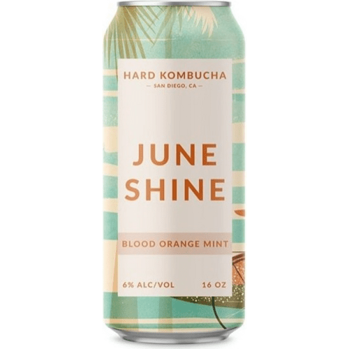 June shine blood orange mint hard kombucha 12oz 6 pack can