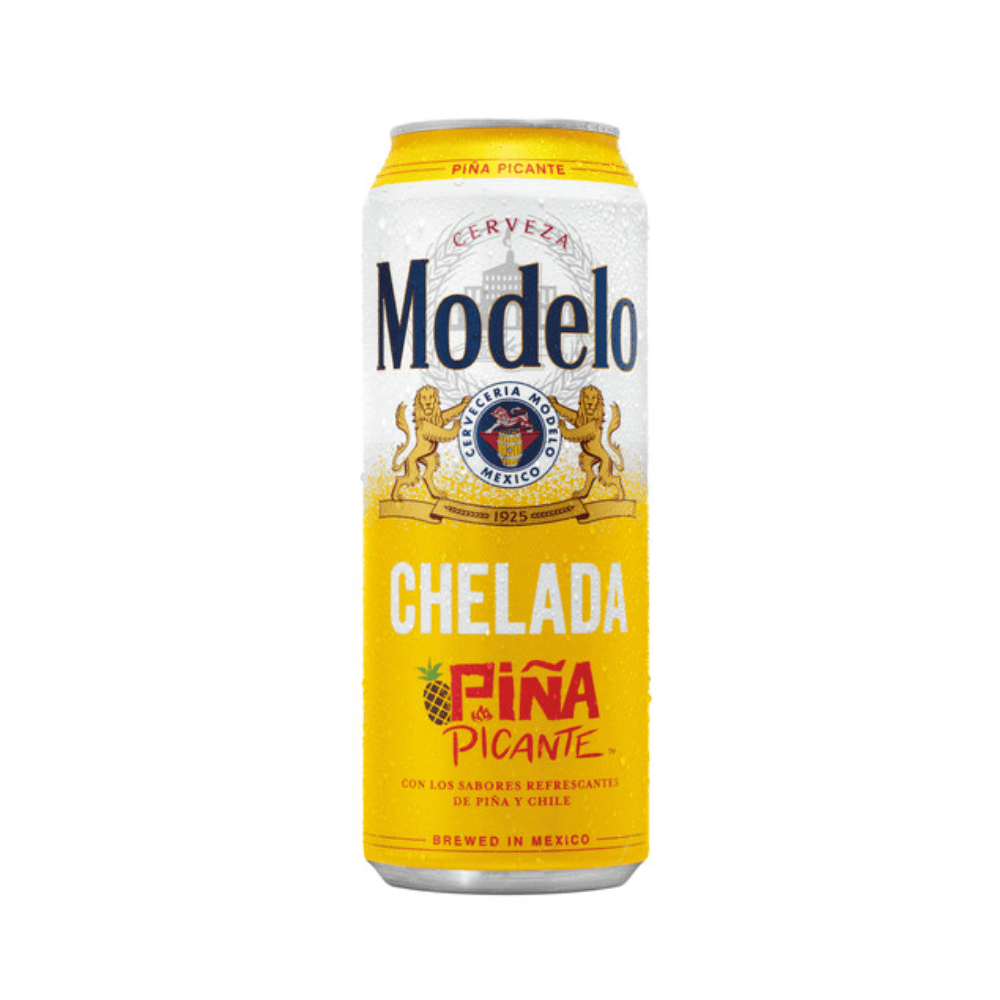Modelo chelada pina picante mexican import flavored beer 24 fl oz can 3 5 abv