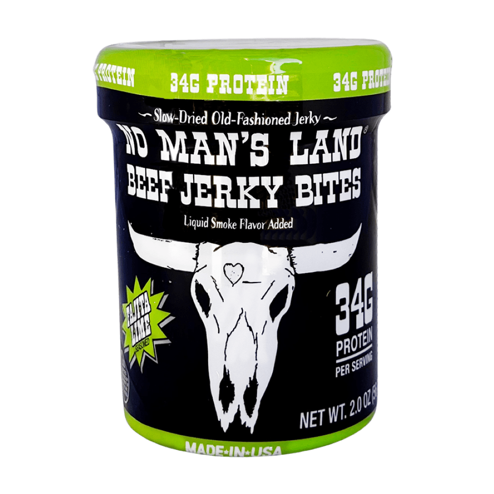 No Man's Land Beef Jerky Bites, Fajita Lime 2 Oz