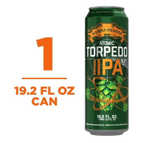 Sierra nevada beer atomic torpedo west coast juicy ipa craft beer 19 2oz can 19 2 fl oz