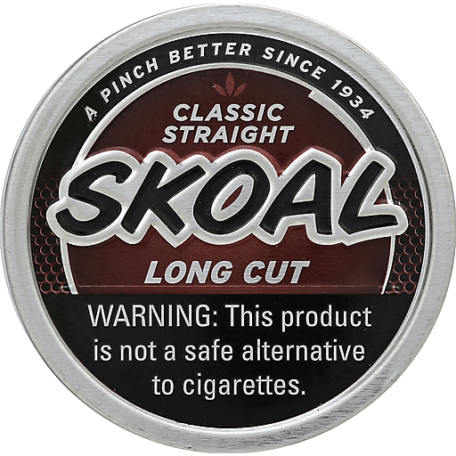 Skoal smokeless tobacco classic straight long cut 1 2 ounce