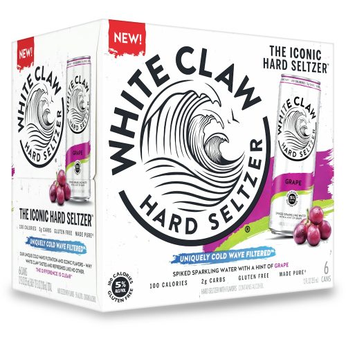 White claw hard seltzer grape 6 pack 12 fl oz cans 5 abv