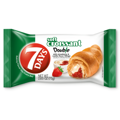 7 days croissant soft with strawberry vanilla fillings double