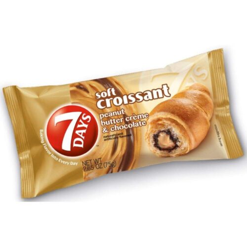 7 days soft croissant peanut butter chocolate