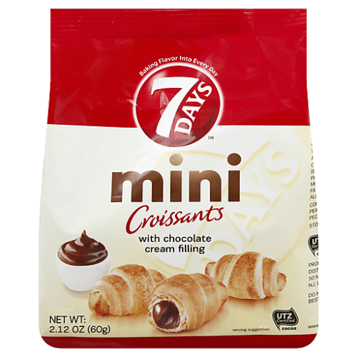 7days 7 days croissants with chocolate cream filling mini