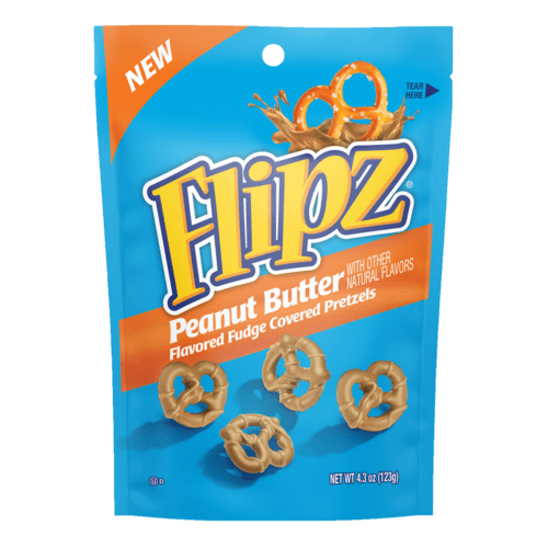 DeMet's Flipz Peanut Butter Flavored Fudge Covered Pretzels 123 G