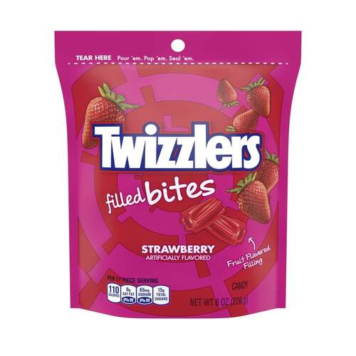 Twizzlers Filled Bites Strawberry Licorice Candy - 8oz