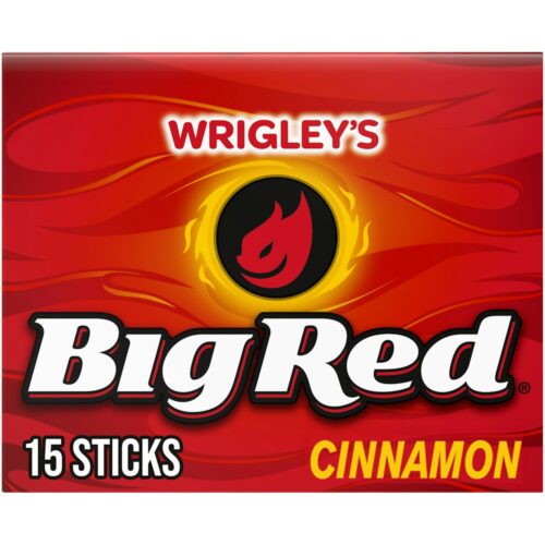 Big red wrigleys cinnamon chewing gum single pack 15 stick