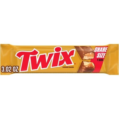 Twix milk chocolate caramel cookie candy bars share size 3 02 oz