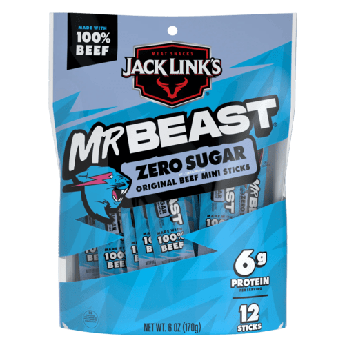 Jack Link's x MrBeast Zero Sugar Mini Sticks