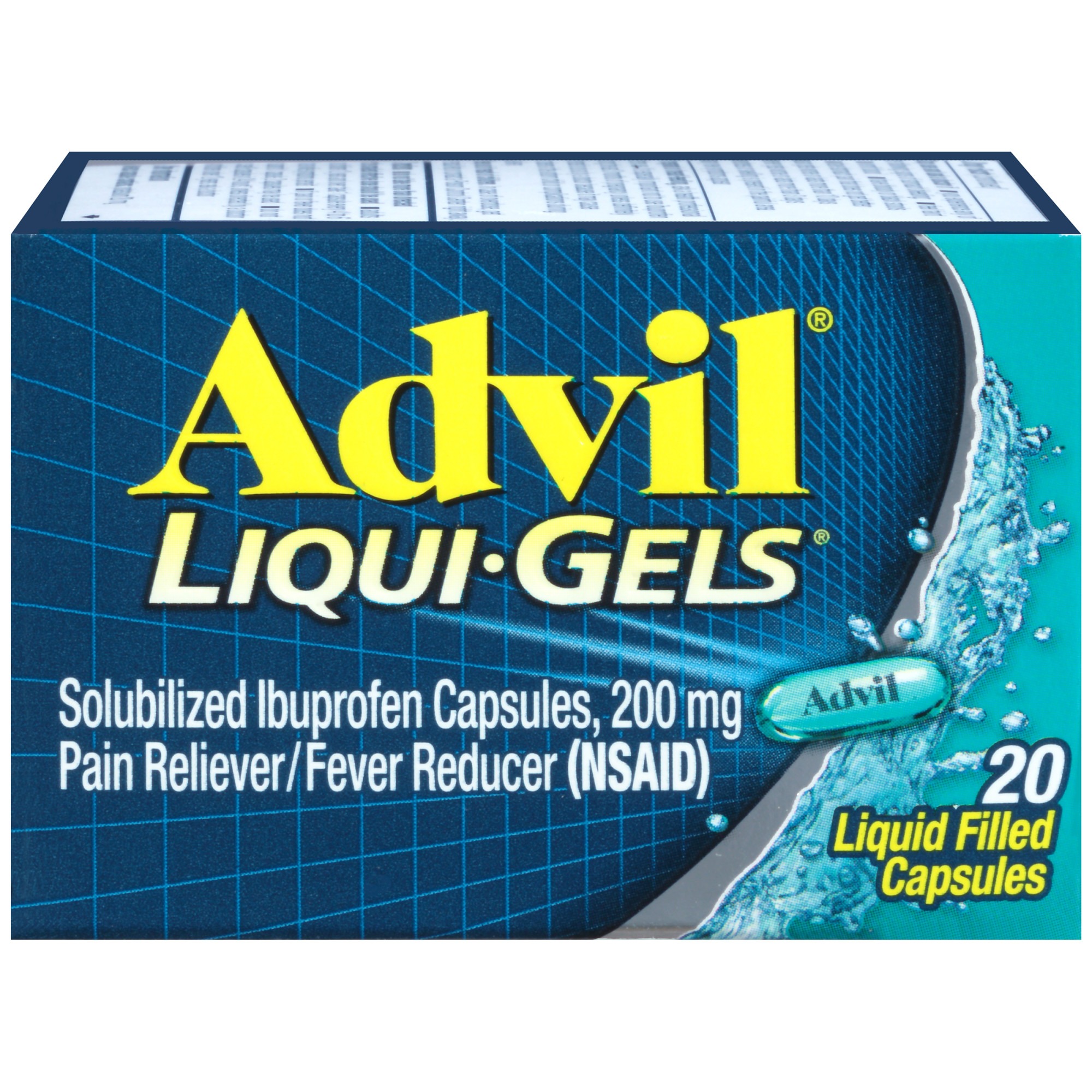 Advil Liqui-Gels Ibuprofen Pain Reliever/ Fever Reducer Capsules, 200 Mg