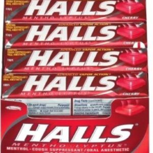 Halls Relief Cherry Cough Drops, 9 Drops