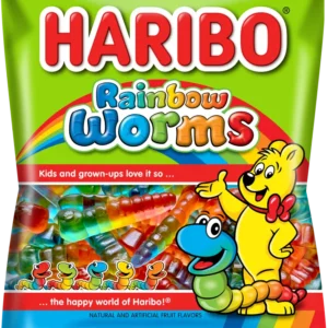Haribo Rainbow Worms Gummi Candy 5 Oz Bag