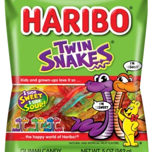 Haribo Twin Snakes Gummi Candy 5 Oz Bag