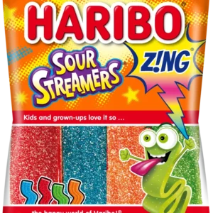 Haribo Z!NG Sour Streamers Gummi Candy 4.5 Oz Bag