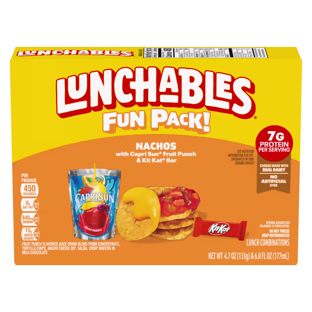 Lunchables Nachos with Capri Sun Fruit Punch & Kit Kat Fun Pack 10.7OZ