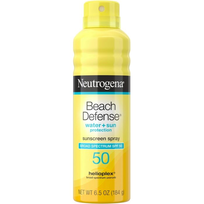 Neutrogena Beach Defense Water + Sun Protection Sunscreen Spray Broad Spectrum SPF 50 Neutrogena Beach Defense Water + Sun Protection Sunscreen Spray Broad Spectrum SPF 50