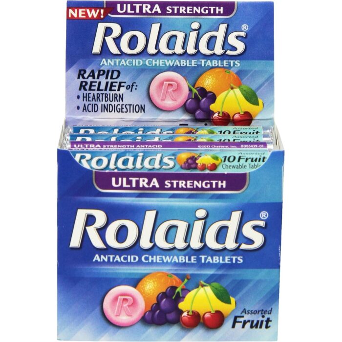 Rolaids Chewable Tablets Ultra Strength Assorted Fruit Antacid Rolaids Chewable Tablets Ultra Strength Assorted Fruit Antacid