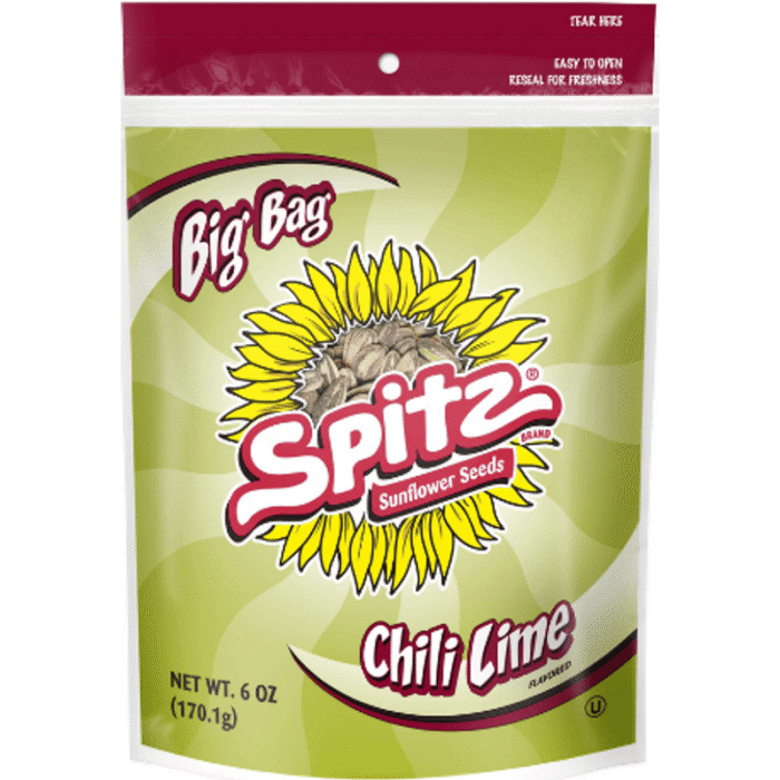 Spitz Sunflower Seeds, Chili Lime Flavored, Big Bag, 6Oz Bag P Spitz Sunflower Seeds, Chili Lime Flavored, Big Bag, 6Oz Bag P