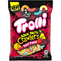 Trolli Sour Brite Crawlers Fruit Punch 4Oz Bag