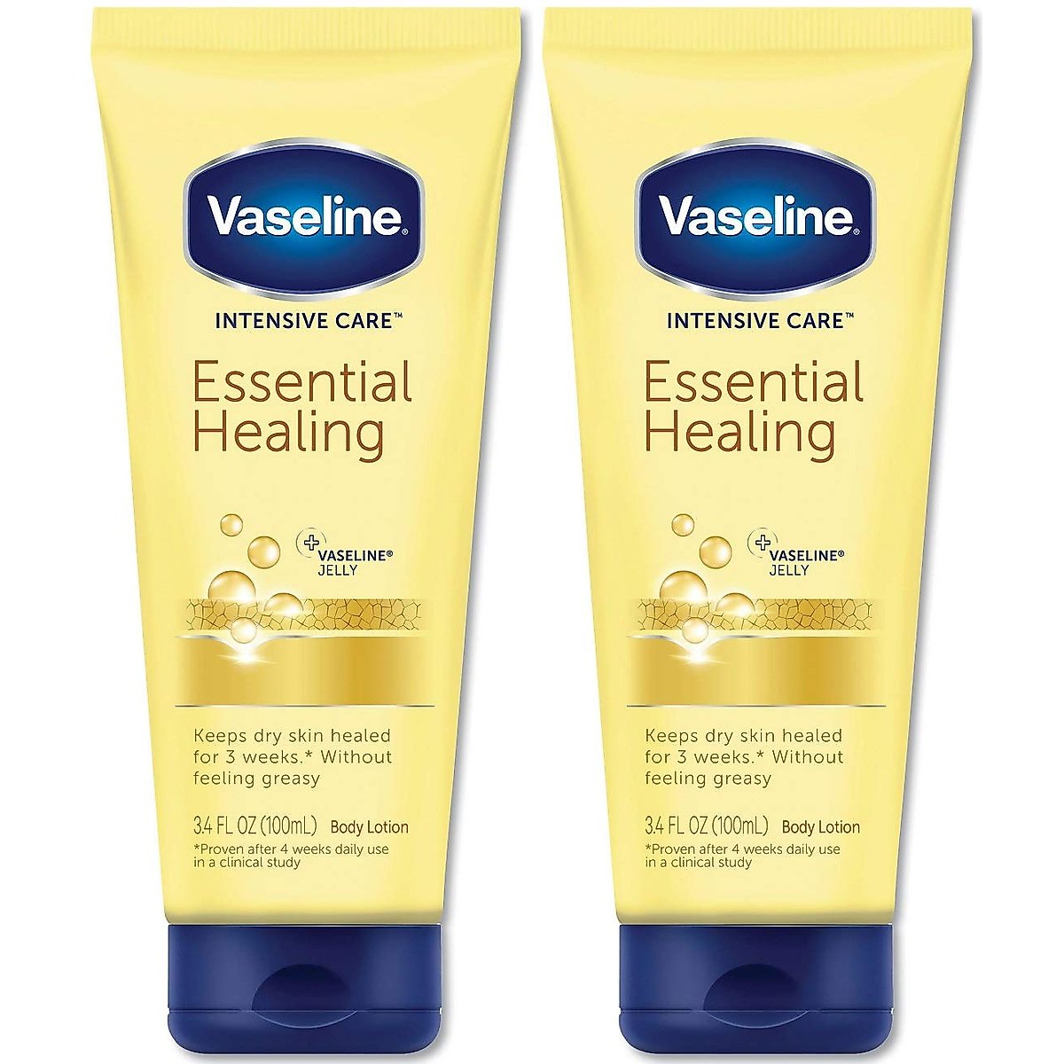 Vaseline Intensive Care Essential Healing Body Lotion, 3.4 Oz Squeeze Tube