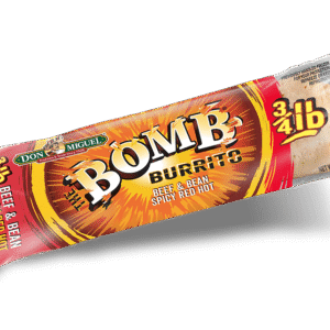 THE BOMB Spicy Red Hot Beef & Bean Burrito
