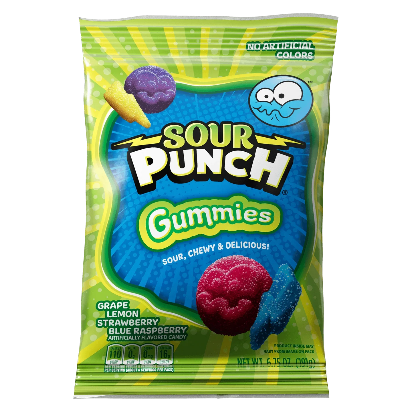 Sour Punch Gummies, 6.75oz Bag