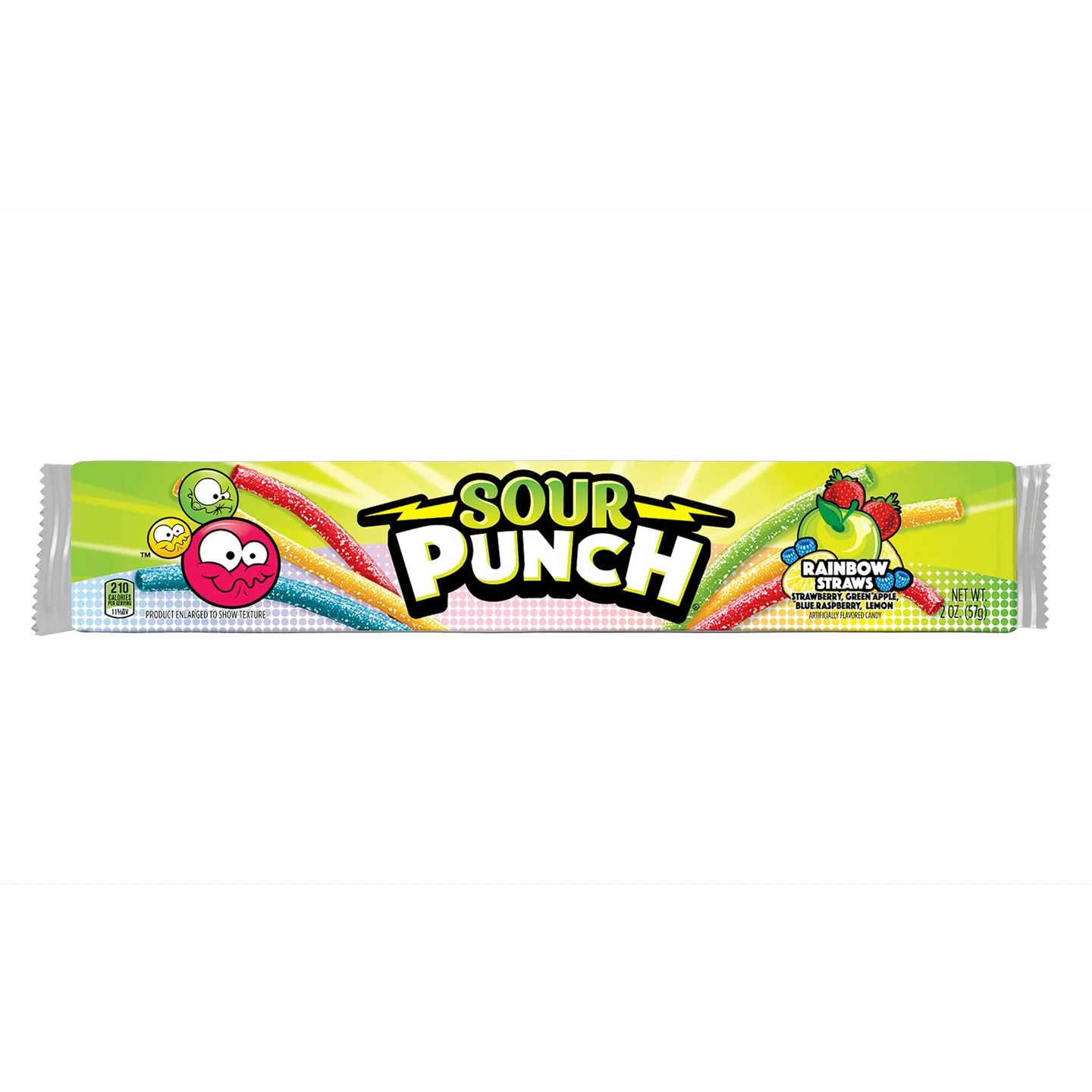 Sour Punch Rainbow Straws, 2oz Tray