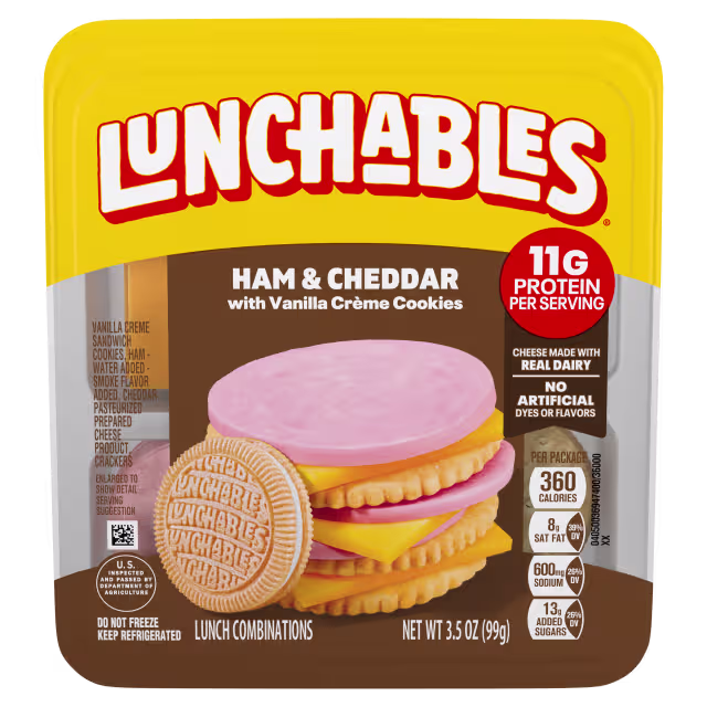 Lunchables Ham & Cheddar with Vanilla Creme Cookies 3.5OZ