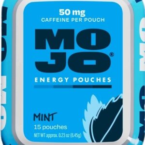 Mojo Energy Pouches Mint Flavor, 50 Mg Per Caffeine Pouch, 15 Pouches