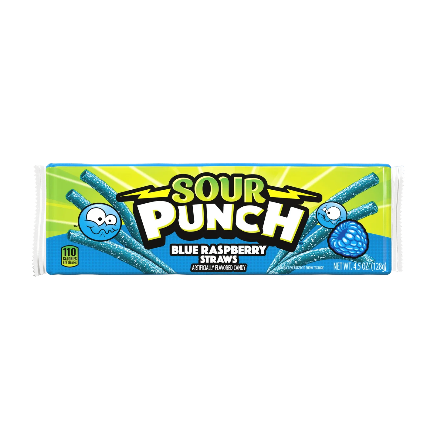 Sour Punch Blue Raspberry Straws, 4.5oz Tray