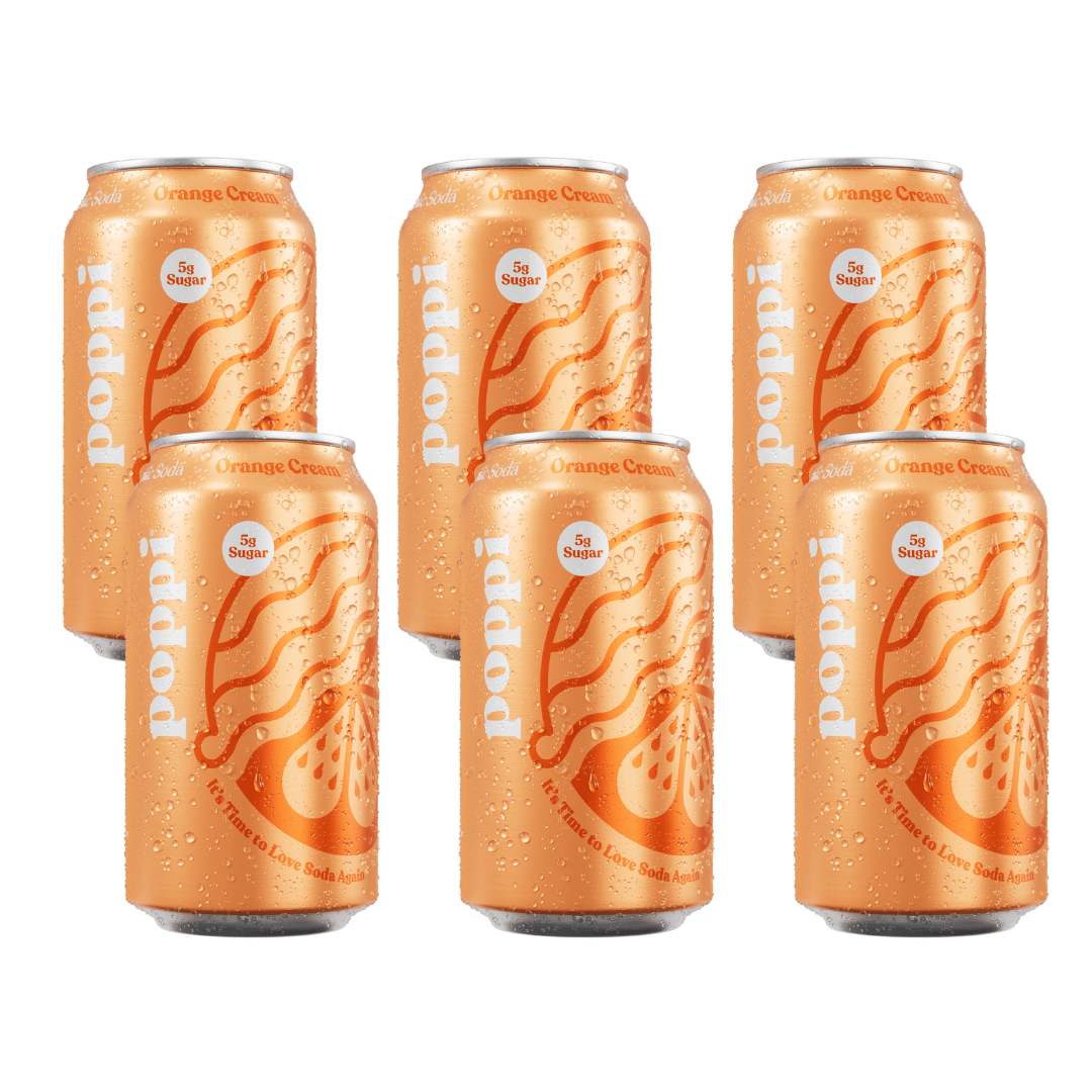 Poppi Orange Cream Prebiotic Soda 12 Oz Can