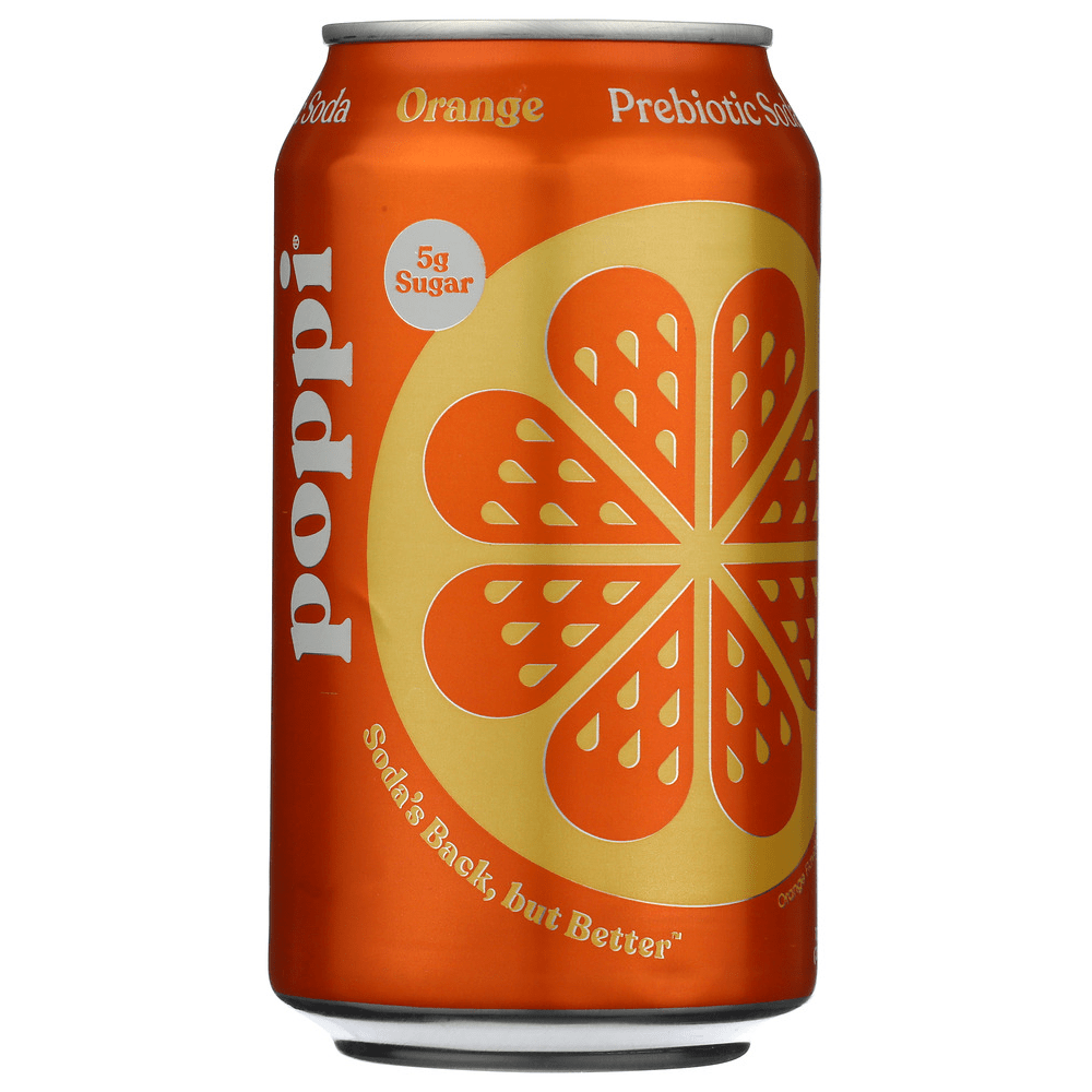 Poppi Orange Prebiotic Soda, 12 Fl Oz