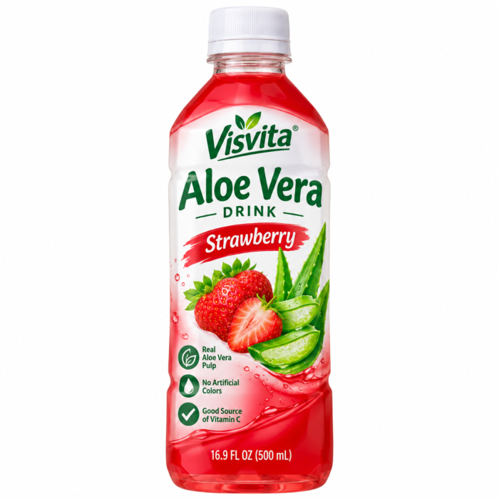 Visvita, Aloe Vera Drink, Strawberry Visvita, Aloe Vera Drink, Strawberry
