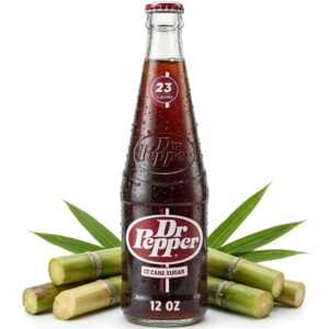 Dr Pepper Soda Made With Cane Sugar 12 Fl. Oz. Glass Bottle